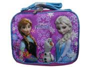 Lunch Bag Disney Frozen Elsa Anna Olaf Purplr Kit Case New 622107