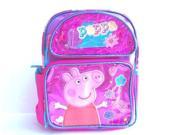 Backpack Peppa Pig Purple w Flowers Pink Girls School Bag New 121666