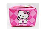 Lunch Bag Hello Kitty Pink Checker New Case Girls Gifts Licensed 82076