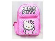Backpack Hello Kitty Pink Stars Dot Sitting Large School Bag New 81397