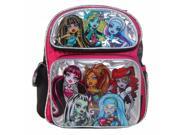Small Backpack Monster High 8 Girls Silver School Bag New 80055