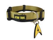 Pets Supply Dog Collar Star Trek Uniform Gold S 9 11 New ST213