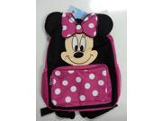 Small Backpack Disney Minnie Mouse Face Girls Bag New 052354