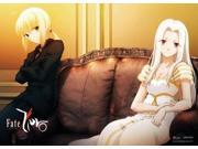 Fabric Poster Fate Zero New Saber and Irisviel Wall Scroll Licensed ge77617