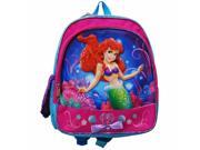 Small Backpack Disney Little Mermaid Pink 12 New 627645