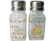 Salt Pepper Shakers Home Sweet Home Glass New Licensed 21180