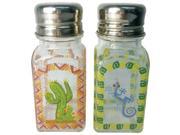 Salt Pepper Shakers Cacti Gecko Glass New Licensed 21177