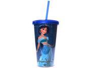 Cold Cup Plastic Strew Disney Jasmine Glitter 16oz dp09087g