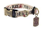 Pets Supply Dog Collar The Walking Dead Fight Fear Living XL 21 36 TWD209