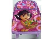 Large Rolling Backpack Dora the Explorer Dity Daisy New School Bag 629632