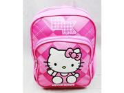 Mini Backpack Hello Kitty Pink Checker New School Bag Book Girls 82080
