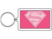 Key Chain DC Comic Supergirl Pink Logo Lucite Licensed Gifts Toys k dc 0021
