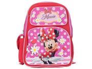 Backpack Disney Minnie Mouse Red Pink 16 School Bag New 052477