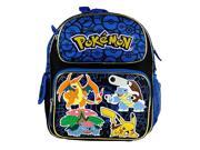 Small Backpack Pokemon Pikachu Black Blue 12 School Bag New 847118