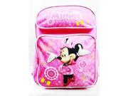Medium Backpack Disney Minnie Mouse Bows Flowers School Bag MW26781