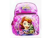 Medium Backpack Disney Sofia the First Flower Bag Pink School Bag A05916