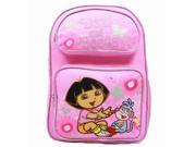 Medium Backpack Dora the Explorer Laughing w Boots Fowers New Bag 37677