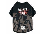 Pets Supply Dog T Shirt The Walking Dead Walker Bait Tee L TWD219