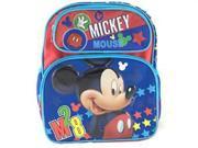 Small Backpack Disney Mickey Mouse M28 12 Blue New 676476