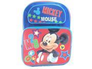 Backpack Disney Mickey Mouse Red Star 16 New 676452