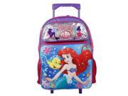 Large Rolling Backpack Disney Little Mermaid Ariel w Flounder 675974
