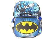 Backpack DC Comics Batman Logo w Lunch 16 School Bag New 682402