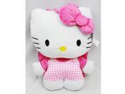 Plush Backpack Hello Kitty Pink Checker Pattern New Soft Doll Toys 67951