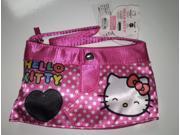 Hand Bag Hello Kitty Happy Face Black Heart Pink New 667440