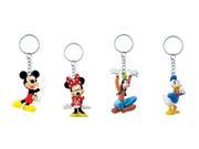 PVC Figural Key Chain Disney Mickey Minnie Goffy Donald Box Set of 4 25015