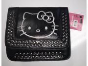 Hand Bag Hello Kitty Black Leather Spike New 660540