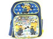 Small Backpack Despicable Me Silver Blue Minions 12 Look New 136530