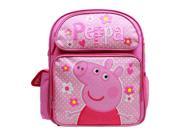 Medium Backpack Peppa Pig Pink Flowers 14 School Bag New PI30306