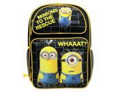 Backpack Despicable Me Minions To The Rescue Black 16 New DL30188