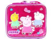 Lunch Bag Peppa Pig Canvas Pink w Friends New 139456