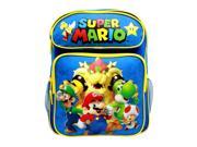 Medium Backpack Nintendo Super Mario Group Blue 14 School Bag New SD28259
