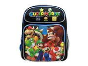 Medium Backpack Nintendo Super Mario Group Black 14 School Bag New SD28257