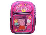 Backpack Peppa Pig Pink 16 Large School Bag New 107431