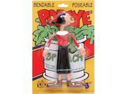 Action Figures Popeye Olive Oly 6 Bendable Rubber Toys New pb 1410