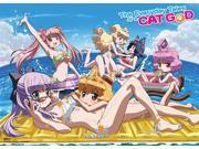 Wall Scroll Cat God New Beach Time Anime Toys Licensed ge60716