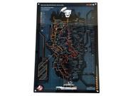 Tin Sign Ghostbusters NYC Subway Map Metal Sign New Licensed 408954