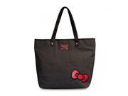 Tote Bag Hello Kitty Red Black Applique Shopping Hand Purse santb1473