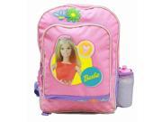 Backpack Barbie Purple w Water Bottle Large School Bag New 14587
