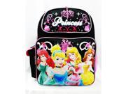 Medium Backpack Disney 4 Princess Rose Bag Black School Bag New A05931