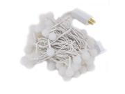 LED Color Changing Linkable 16 Feet Christmas Light String with 50 RGB Globes With White Wire