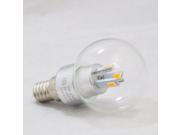 E14 LED Candelabra Long Lifetime Light Bulb Small Edison Screw Vintage Style Globular Bulb 85~265V 3W 2700K 50 60HZ Warm Yellow with Samsung 5630 SMD Chips