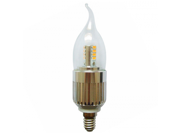 Flame Tip LED Candle Bulb Dimmable 7 Watt E14 Base for Chandeliers Light Bulb Warm White 3000k