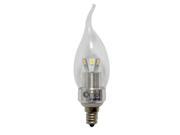 6 Pack Dimmable E12 Warm White 2850 3000k 3 Watt LED Candelabra Bulbs 40w Bent Tip 40 Watt Incandescent Replacement Candle Bulbs