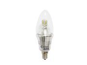 60 Watt Equivalent Dimmable B12 Decorative Candle LED Light Bulb With Daylight Glow Effect Candleabra Base