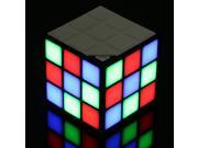 DWO P1 Cube Bluetooth Speaker Portable LED RGB Audio Player Wireless Speakers with Mic TF Card for iPhone 6S 6S Plus Smartphone Black}