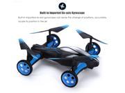 JJRC H23 2.4G RC Quadcopter 4CH 6 Axis Gyro Land Sky 2 in 1 UFO [ Blue with Black]